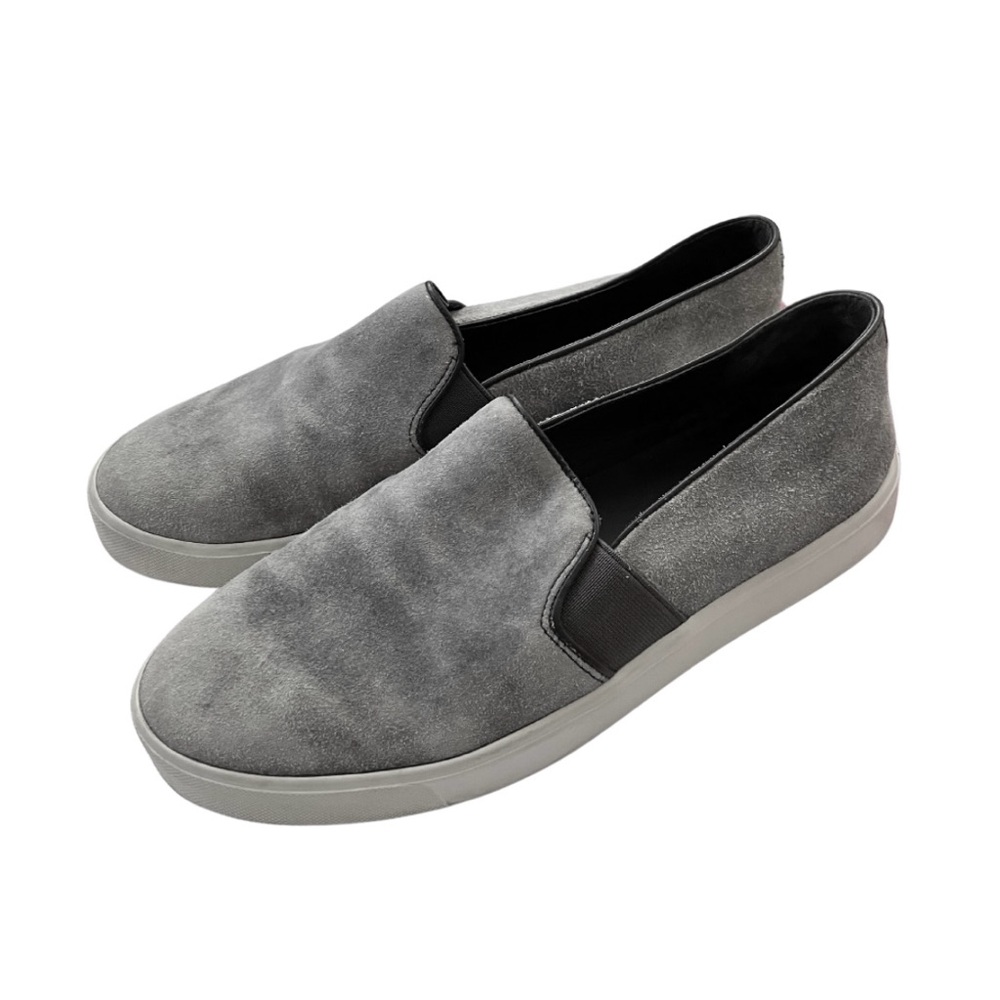 Vince Woman’s Preston Gray Suede Slip-On Shoes size 6.5